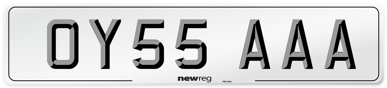 OY55 AAA Number Plate from New Reg